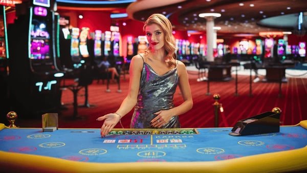 Big Time Gaming roulette studio with live dealer on mobile phone screen